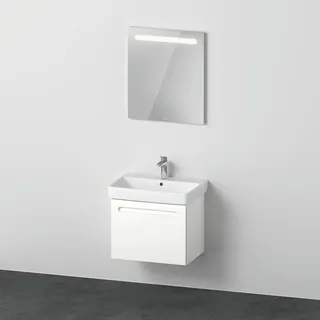 Duravit No.1 Möbelset 650, inklusive Waschtisch, Waschtischunterbau, Spiegel, Innenschubkasten, Siphonausschnitt, N10166018180000, Farbe: Weiß Matt Dekor