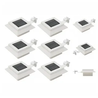 vidaXL Outdoor Solarleuchten 6 Stück LED Quadratisch 12 cm Weiß