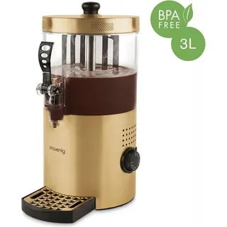 Heißer Schokoladenspender H.KoeNIG SHK804, 1200 W, 3L, Goldfarben, Einstellbarer Thermostat - Bunt