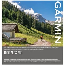 Garmin Unisex – Erwachsene TOPO Alps PRO,Download Voucher Topografische Karte, Schwarz, Einheitsgröße