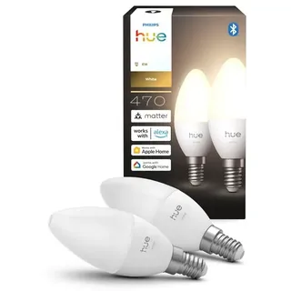 Philips Hue B39 Candle - E14 bulb - White - 2 pack