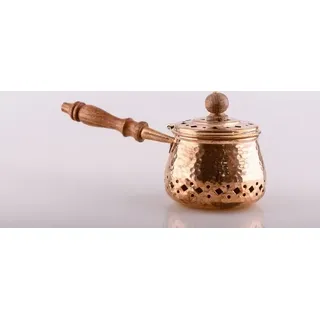 Weihrauchpfanne Kupfer H11 cm L 24 cm Ø außen 9 cm - Kupfer