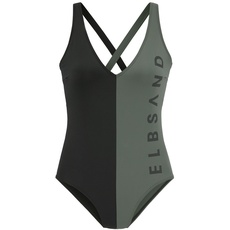 Bild von Badeanzug, Damen schwarz-oliv, Gr.34 Cup A/B,