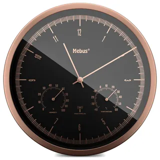 MEBUS 19778 Funkwanduhr mit Thermo-Hygrometer