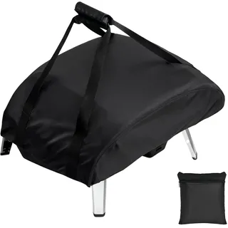 YYTECH Pizzaofen Abdeckung für Tefal Pizzaofen Gas, Abdeckhaube Grill, Pizzaofens Zubehör, Wasserdicht Wetterfeste Pizzaofens Tragetasche, 420D Oxford-Stoff Schwarz (77 * 60 * 22cm)