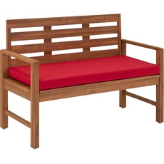 Amazon gepolstert Outdoor-Liegesofa, Akazienholz, natürliche Oberfläche, Kapazität 102 kg