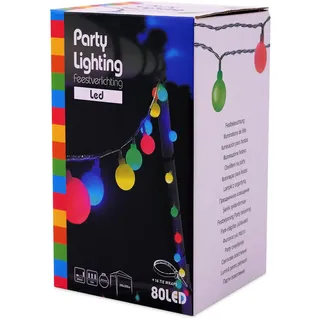 1.01 Party Lighting 80 LED - bunt - Pavillon Beleuchtung - Modell: Netzteil - Bunt