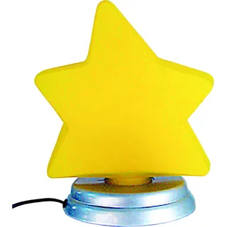 Näve Leuchten Tischleuchte Stern mit E14 Tischleuchte Stern mit E14 Tischleuchte - Glastischleuchte "Stern", Tischlampe in gelb, E14-Fassung - Gelb