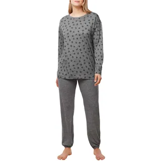 Triumph Damen Endless Comfort Pk Lsl Pajama Set, Dark Grey Melange, 42 EU