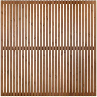 Sichtschutzzaun-Element Quadra 180 cm x 180 cm Natur Lackiert