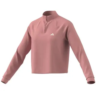 Adidas Damen Train Essentials Minimal Branding 1/4-Zip Cover Up, semi pink Spark, L