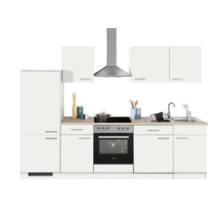 Bild von Küchenzeile »Zell«, mit E-Geräten, Breite 280 cm, weiß