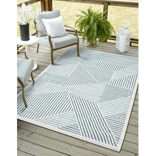 Myflair Vill Outdoorteppich 160 x 230 cm Blau/Weiß