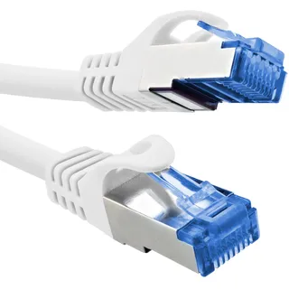 InLine Patchkabel, Cat.6A, S/FTP, TPE (LSZH), CCA, PoE, LAN, Ethernet, Netzwerk Kabel, RJ45 Gigabit, weiß, 5m,