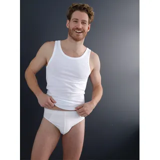 Unterhemd SCHIESSER, Herren, Gr. 6, 2 Stk., Normalgrößen, weiß, 95% Baumwolle, 5% Elasthan, Rundhals, Unterhemden Unterhemd