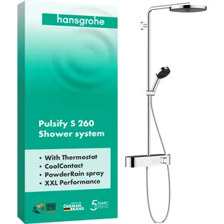 Hansgrohe Pulsify S Showerpipe 260 1jet mit ShowerTablet Select 400 chrom