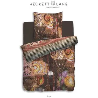 Heckett & Lane Satin Bettwäsche Tony I Größe 135x200 80x80cm I Design Indisch Orientalisch Lampen Lamps - Bunt