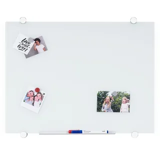 Bi-Office Glas-Tafel Flow, Magnettafel Weiß, 90 x 60 cm