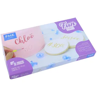 PME Fun Schriftarten-Zahlen und Sonderzeichen, 31 Stück, Kollektion 1, leichtes durchsichtiges blaues Plastik