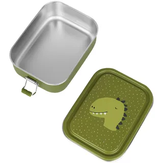 wunderwunsch TRIXIE Lunchbox Edelstahl Tier personalisiert, individualisiert mit deinem Wunschnamen, für Schule, Kindergarten als Geschenk für Kinder zur Einschulung (Dino mit Name, klein)