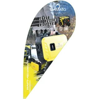 BAMATO Beach Flag " Tropenform"  mit hochwertigem Direktdruck (Motiv 2)