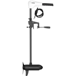 VEVOR Elektro Außenborder, Bootsmotor Heckmontage, 24 V, 39 kg Schub, 8 Gang Elektrischer Trolling Motor mit Batterieanzeige, für Kajaks, Fischerboote auf Süß-/Salzwasser, 915 mm Welle