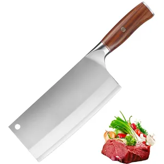 ZMXVY Hackmesser Professionelles chinesisches Kochmesser High Carbon Edelstahl Küchenmesser für Super Sharp Blade für Home-Restaurant (20 cm kochmesser)