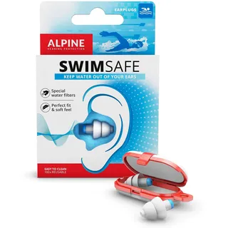Alpine SwimSafe Ohrstöpsel - Wasserdichte Ohrstöpsel zum Schwimmen, Halten Wasser Fern - Bequemes hypoallergenes Material - Wiederverwendbar