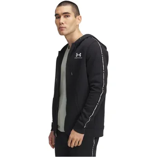 Under Armour Icon Taping Fleecejacke Herren 001 - black/white L