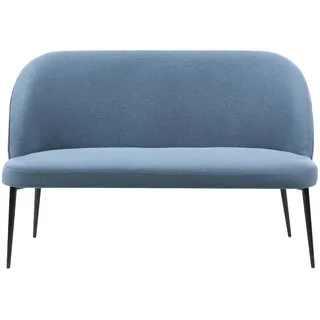 Beliani 2-Sitzer-Küchensofa blau Osby , Blau, Schwarz , Textil , 130x85x49 cm , Wohnzimmer, Sofas & Couches, Sofas, 2-Sitzer Sofas