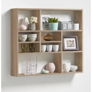 FMD Wandregal 90 x 16 x 78,2 cm Beige