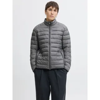 Steppjacke JACK & JONES "JJEBRADLEY LIGHT PUFFER COLLAR NOOS", Herren, Gr. XS, grau (castlerock), Web, Obermaterial: 100% Nylon, unifarben, regular fit, Jacken Steppjacke