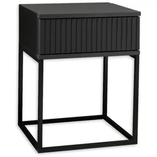 Stella Trading Nachtschrank Marle 40 x 52 x 38,5 cm Graphit