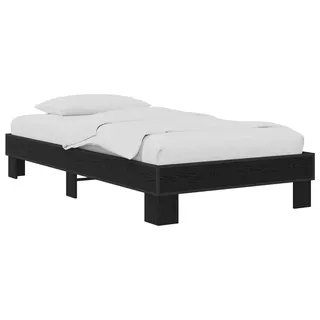 vidaXL Bettrahmen Schwarze Eiche 80 x 200 cm Holzwerkstoff - Schwarz