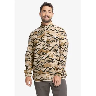 Jack Wolfskin PAW ERA 100 Print Half Zip M mountain paw oyster (T0436) 3XL