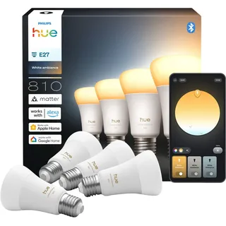 Philips Hue White E27 White Ambiance Doppelpack 810lm 60W
