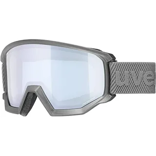 Uvex athletic FM - Skibrille für Damen und Herren - Filterkategorie 2 - beschlagfrei - rhino matt/silver-blue - one size