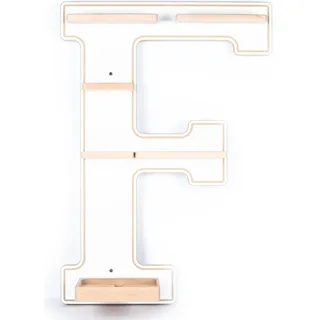 BOARTI Kinderregal Buchstabe F Holz weiß