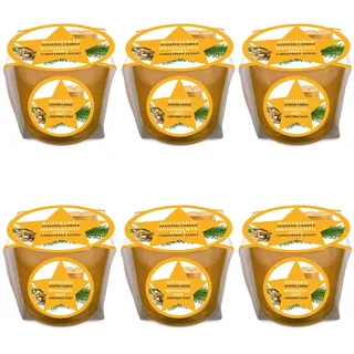 pajoma® Mini Duftkerze 6er-Set, Weihnachtsduft - Weihnachten Edition | 45g Wachsgewicht, Brenndauer: 10 Stunden, in edler Geschenkverpackung | Premium Qualität