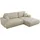 MKS MKS Ecksofa Beige Velvet Ecksofa Rechts Beige