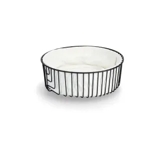 Zeller Brotkorb 24 cm, , schwarz , Metall, , 24x8x24 cm , Geschirr, Tischkultur & Serviergeschirr, Brotkörbe