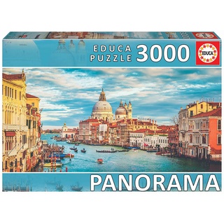 Educa Puzzle 3000 Teile für Erwachsene | Venedig, 3000 Teile Panorama Puzzle für Erwachsene und Kinder ab 14 Jahren, Inklusive Ersatzteilservice, Solange der Vorrat reicht. Italien (19053)