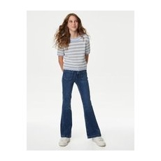 Girls M&S Collection Denim Flared Jeans (6-16 Yrs), Denim - 9-10Y