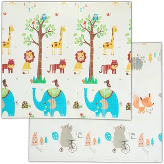 Relaxdays Spielmatte 195 x 175 cm Mehrfarbig