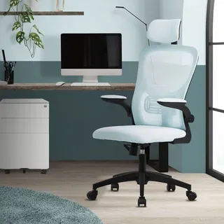 ML-Design Bürostuhl Ergonomisch Kunststoff Blau