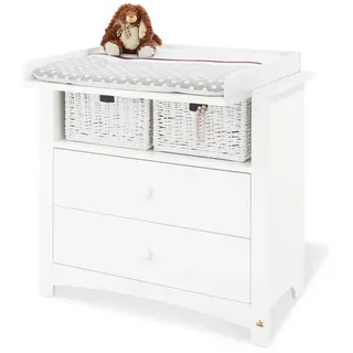 Pinolino Wickelkommode , Weiß , Kunststoff , 2 Schublade(n) Schubladen , 103x101x57-77 cm , Babymöbel & Kindermöbel, Babyzimmer, Wickelkommoden & Zubehör, Wickelkommoden