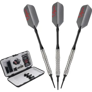 Viper V-Factor Dartpfeile mit weicher Spitze, 90% Wolfram, mit Aufbewahrungs-/Reisetasche, geriffelt, 18 g