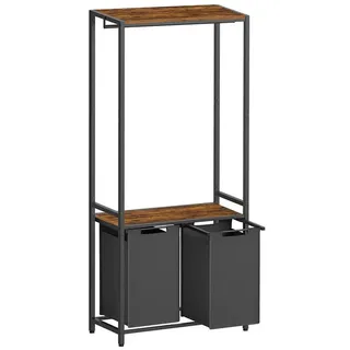 Hansiro Wäschekorb Mombasa , Braun , Metall , 33x177x73 cm , Haushalt & Reinigung, Wäschepflege, Wäschekörbe & Wäschetonnen
