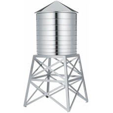 Bild Water Tower Behälter - Edelstahl 18/10 glänzend poliert mit Aufsatz., 12,00 x 12,00 x 27,00 cm, Silber