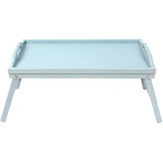Schramm Rocco e.K. Frühstückstablett Bambus Tablett wählbar in 3 Bambustablett klappbar Serviertablett Frühstück Betttablett Füße zum Aufstellen, Farbe:blau